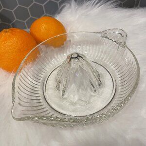 Vintage 1950's Glass Ribbed Juicer
